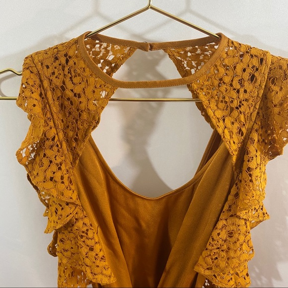 SOLD Marissa Webb Maateo Dress In Deep Gold - Picture 4 of 9